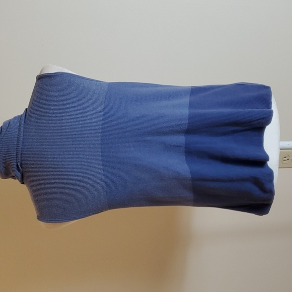 Forever Creative Cotton blue sleeveless turtleneck - Picture 5 of 6